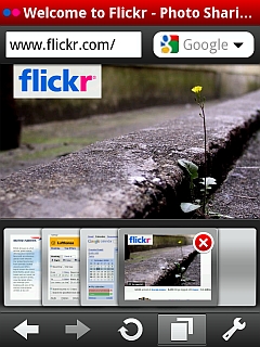 Opera mobile 10 Tab Switcher 